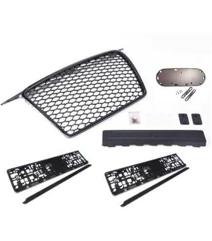 Griglia Anteriore Compatibile Con Audi A3 8P RS Tipo 2008 2009 2010 2011 2012 Sportback 3 Porte 5 Porte Griglia Centrale Anteriore Sport GV-44 Griglia A Nido D'ape Sport Griglia Sport Nero - Foto 9