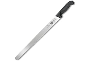 Victorinox Coltello da prosciutto, tondo, FIBROX, 30mm 5.4203, Nero (schwarz), taglia unica