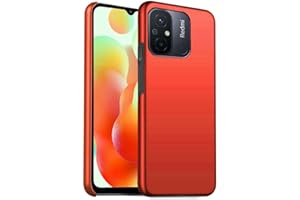 GAPlus Xiaomi Redmi 12C Case Ultra Slim Thin Armour Hard Case Matte Rubberized Cover For Xiaomi Redmi 12C (Red)