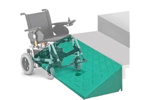 ZJIEX Rampe en Caoutchouc pour Fauteuil Roulant, Rampe De Bordure Hauteur 3-19cm, Rampe D'Accès Robuste, Rampe De Chargement Portable pour Voiture, Scooter, Vélo (Color : Green, Size : 50x27x12cm)