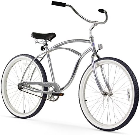 Firmstrong Urban Man Single Speed Beach Cruiser Bicycle, 26-Inch, Chrome