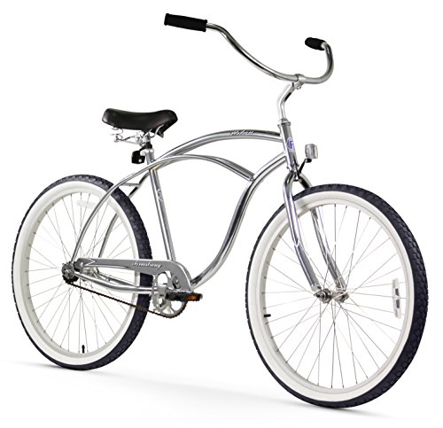 Firmstrong Urban Man Single Speed Beach Cruiser Bicycle, 26-Inch, Chrome