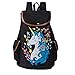 Produktbild Drawstring Design Reiserucksack für Teenager Mädchen Cartoon Einhorn Flamingo gedruckt Schule Rucksack Leinwand Lady Schultasche (D)