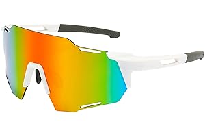 BECILES Okulary przeciwsłoneczne na rower, dla mężczyzn i kobiet, okulary sportowe, okulary ochronne, ochrona przed promieniowaniem UV, do aktywności na świeżym powietrzu, takich jak jazda na rowerze,