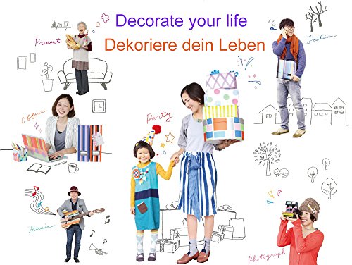 Yuyikes DIY Dekorative Washi Klebeband 6 Rolls Dekoband Masking Tape Klebeband Scrapbooking - 2