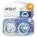Avent Night Time Soother Twin Pack 6-18m (Blue Stars)