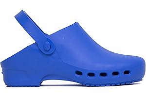 REPOSA Eco - Sabot Femme et Homme Confortable, Léger et Antichoc, Idéal pour la Maison, Jardinage, Bricolage - Chaussons Femme Anatomiques avec Trous Latéraux, Sangle Rabattable, Effet Antidérapant