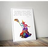 Wicked inspirierte Aquarell von Zauberer von Oz A3 Größe 11,7 x 16,5 Zoll