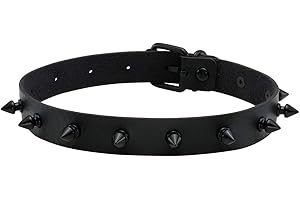 Manfnee Choker Cuore Rock Punk Gotico Collare Catena Borchie Girocollo Biker Uomo Donna Regolabile