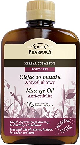The Green Pharmacy Anti-Cellulite-Massage-Öl - hilft bei der Reduzierung von Cellulite Förderung des Lymphsystems - Ätherische Öle aus Wacholder, Lavendel, Zypresse, Kalk-und Mandel - 200ml