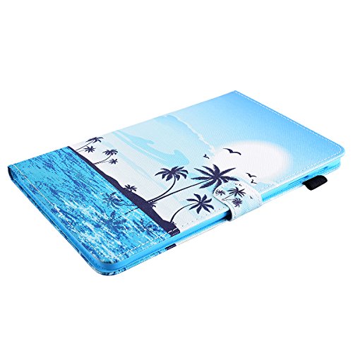 HB-Int 3 in 1 Standfunktion Hülle für Samsung Galaxy Tab E SM-T560 9.6″ Flip PU Leder Schutzhülle Blau Meer Wallet Case Brieftasche Kartenfächer Ledertasche Magnetverschluss Schale Beschützer Haut Lederhülle Book Style Holder New York City Etui Protective Cover Dünn Slim Cover Bumper Zubehör mit Stylus Pen + Staub Steckere - 4