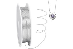 PH PandaHall 7m fil de fer 0,5mm fil métallique pour bijoux fil bracelet metal fil de fer souple loisir creatif pliable pour la fabrication de bijoux, pierres précieuses, Moulage, Argent 24 Gauge