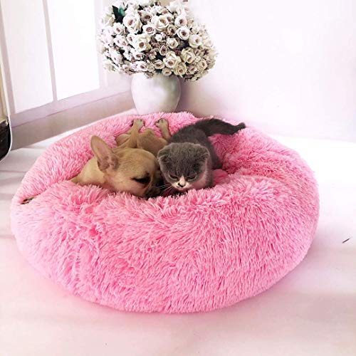 Maran Lit rond en peluche pour animal domestique