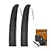 Produktbild SET: 2 x Kenda K141 schwarz-weiss Fahrrad Reifen 40-635 (Sondergröße) + Conti Schläuche Rennradventil
