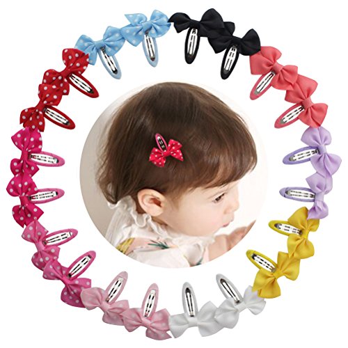 boutique kids bow polka dot hair bow for baby girls kids hair pin clips baby accessories (10pairs)