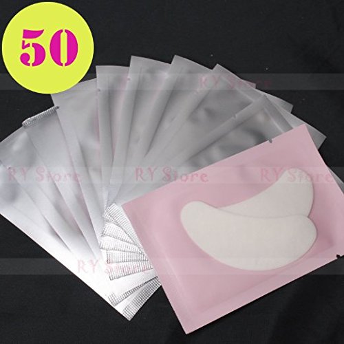Generic 10/30/50/100pcs Under Eye Pads Patch Taps for DIY False Eyelash Lashe Extension Makeup (50pcs)