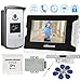 Produktbild KKMOON 7 Zoll Wired Video Tür Telefon Visuelle Gegensprechanlage Regendichte Türklingel mit innen-Monitor + Outdoor Kamera + 1 * DC12V/3A Netzteil + Electric Strike + 7 * RFID-Karte