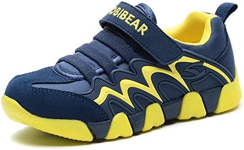 Kids Leather Sport Shoes Outdoor Hook Loop Blue Sneaker(Tooddler/little kid/big kid)-UAS3365