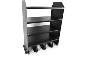 MegaMaxx Power Tools Storage Charging Station with 4 Tool Hanging Capacity and 4 Shelf - Wall Mount Toolbox Rack Cabinet for Home, Workshop, DIY Garage Hand Tools Organiser (Black)