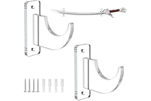 inheming 2 Piezas Soporte de pared para espada, Soporte para Sable de luz,Soporte Para Espadas Samurai, para armas de artes marciales, hacha, cuchillo