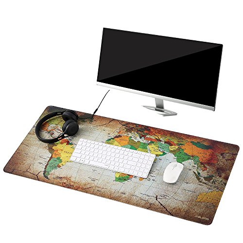 Preisvergleich Produktbild Befitery Gaming Mauspad XXL Rutschfeste Schreibtischunterlage Mausunterlage für Computer PC Laptop 900 x 400 x 2 mm (Weltkarte-1)