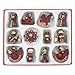 Produktbild eBuyGB Schaukelpferd/Drum Toys/Engel Traditionelle Weihnachtsbaum-Dekorationen-Set, Holz, rot, 15.39 X 12,8 x 9,2 cm