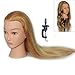 22" Training Head Hairdressing Hair Blonde Mannequin Manikin Doll With Clamp Holder (easy curling) EMK2716S