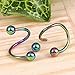 Tinksky Twist Nose Ring Earring Nose Stud ,Stainless Steel -1 Pair(Colorful)