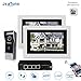 Produktbild 7" LCD Wireless Wifi IP Video Türsprechanlage Türklingel 2 Intercom Entry System mit 1200TVL Wired Kamera Nachtsicht, Unterstützung Remote App Entriegelung, Aufnahme, Snapshot + 4 Ports Switch …
