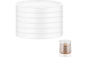 MEXRUMI 6 Tapas De Lata Transparentes, Tapas Protectoras Para Comida De Mascotas, Tapas Blancas Para Latas, 800 G, Tapas De Lata Lavables Para Comida De Perros, Tapas De Lata