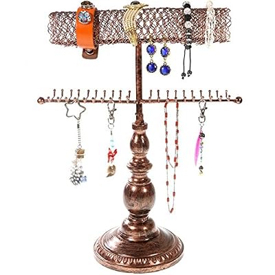 Présentoirs pour Bijoux Porte bijoux porte bijoux queen pour collier bracelet et accessoires Cuivre