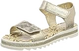  Primigi PFG 14347, Sandalias con Punta Abierta para Niñas, Dorado (Platino 00), 38 EU