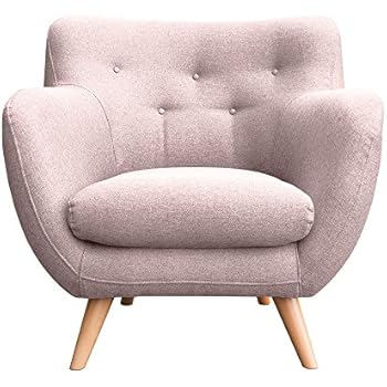 Amazon.de: Beliani Trendy Ohrensessel mit Hocker Samtstoff