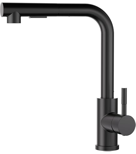 APPASO Niederdruck Küchenarmatur Ausziehbar - Praktischer Wasserhahn Mit 2 Strahlarten