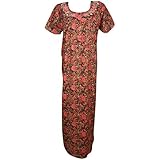Indiatrendzs Womens Nightwear Full Length Cotton Blend Fabric Summer Nighty (Chest 48)