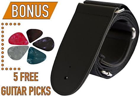 Guitar Straps - Comfortable and Secure with a Fully Adjustable Metal Buckle, Suitable for your Bass, Electric and Acoustic Guitar, Suitable for both Children and Adults - 1 YEAR WARRANTY