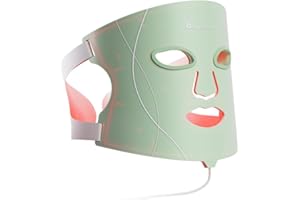 Nanoleaf Máscara LED Facial de Terapia, 7 Modos, Luz Roja Portátil con LED NIR, Silicona Suave, Protección Ocular, Mascarilla de Fototerapia 5-10 Minutos, Infrarrojo Recargable