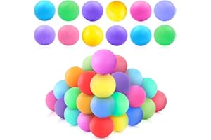 Udbrud 50 Stück Bunte Tischtennisbälle, Mischfarbe Spaß Bälle Training Ping Pong Bälle 40mm Premium Training Tischtennis Ball für Berufsausbildung Pitching Maschine Spiele Geschenke