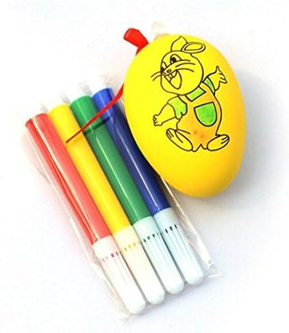 Baby Toys, Water Color Pen &amp; Egg Kids DIY Painting Color Egg Toy Easter Egg Education Toys (4.5cmx6cm, As shown)