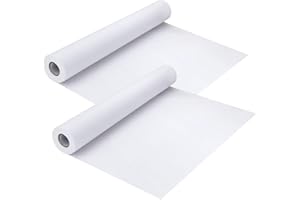 LOLYSIC 2 Rolls Drawing Paper Rolls, 44cm x 25m White Paper Rolls for Painting, Sketching Paper Art Easel Paper Roll of Paper for Kids or Adult, 70gsm