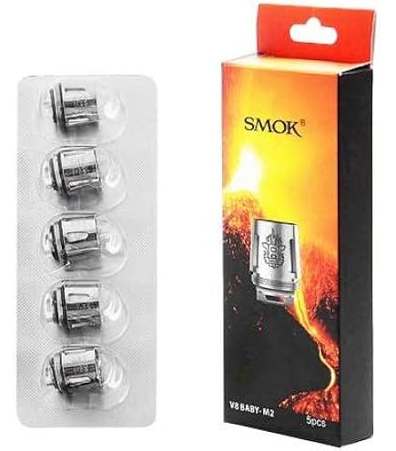 Bobines de tte d'atomiseur SMOK TFV8 X-Baby - Paquet de 3 (M2 (30-50w)),Ce  produit ne contient pas de nicotine ou de tabac : Amazon.fr: High-Tech