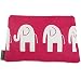 Logan + Lenora Wet/Dry Nappy Clutch Wet Bag Small (Pink Elephant)