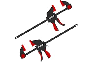 ROELLY 2-Piezas Sargentos de Barra, Sargentos Carpintero, Alcance de 200 mm, Rango de Estiramiento de 400 mm, Fuerza de Sujeción de 71 kg, La Producción de Madera