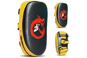 YOUSHANG Boxe Thai, Paos, Pao de Boxe, Bouclier, Pao, Bouclier Frappe,Bouclier de Frappe en Cuir PU ，pour entraînement de Boxe Tækwondo Muay Thai Sanda etc，39x20x11cm,（Célibataire）