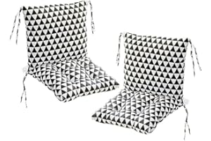 AZVFLY Coussin pour Chaise avec Dossier,Lot de 2 galettes de Chaise 40x80,Coussins de Chaise de Jardin,Confortable et coloré pour l'intérieur et l'extérieur