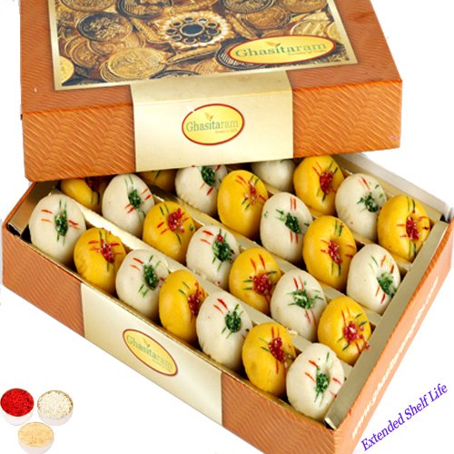 Ghasitaram Gifts Bhaidooj Gifts Bhaidooj Sweets Mawa Peda Box (400 gms)
