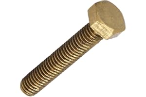 Xiedeai Pernos Hexagonales Tornillo - Latón Tornillos Hexagonales Tornillos Rosca Completa Tornillos de Máquina M8 M10