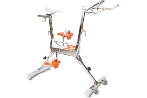 Waterflex WX-WR3 - Aquabike - Aquabike Bien-être - Système Innovant Click & Turn - Pour une Position Verticale, Évite les blessures - Blanc / Orange