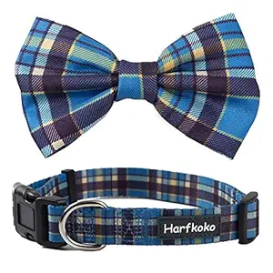 Pet Heroic Pet Dog Cat Collar with Grid Bow tie, Pet Dogs Cats Grid Adjustable Comfortable Durable Bowtie Collars for Small Medium Large Dogs Cats in 3 Styles