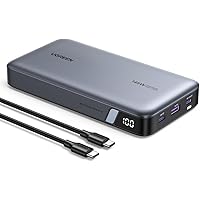 UGREEN 100W Power Bank 145W Max 25000mAh Externt batteri med 3 portar USB C Power Bank med Digital Display Kompatibel med Mac
